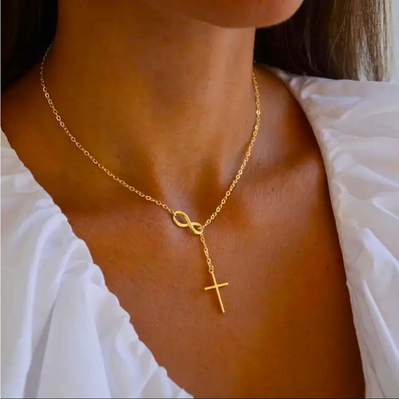 Altar'd State Jewelry - ❤️❤️ NWT Altar’d State Gold Cross Infinity Pendant Necklace